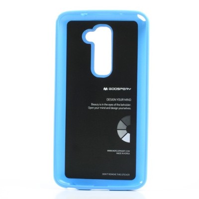 LG G2 D802 šviesiai mėlynas Mercury kieto silikono (TPU) dėklas / Priedai.lt