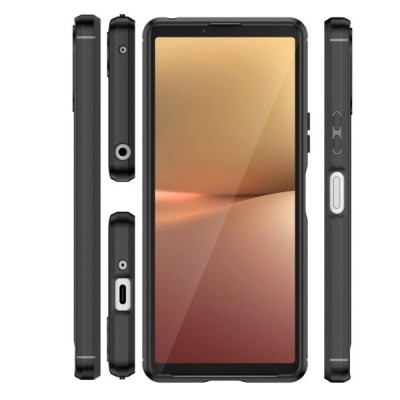 Sony Xperia 10 VI "Carbon" cieta silikona (TPU) melns apvalks | Vacins.lv
