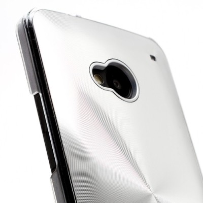 HTC One M7 plastmasas cd stila sudrabs apvalks / vacins.lv