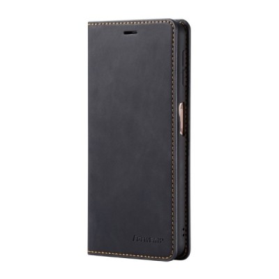 Huawei P30 Pro „ForwenW“ Silky solidus atverčiamas juodas odinis dėklas - knygutė | Priedai.lt