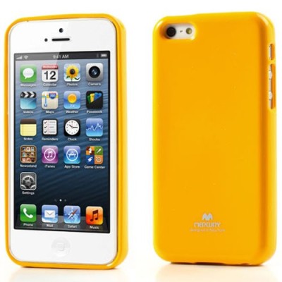 „Mercury“ Color kieto silikono (TPU) geltonas Apple iPhone 5C dėklas (dėkliukas) / Priedai.lt