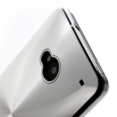 HTC One M7 plastmasas cd stila sudrabs apvalks / vacins.lv