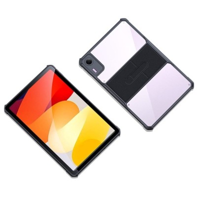 Xiaomi Redmi Pad SE 11" „XUNDD“ Kickstand dzidrs apmales melnā krāsā cieta silikona (TPU) akrils apvalks | Vacins.lv
