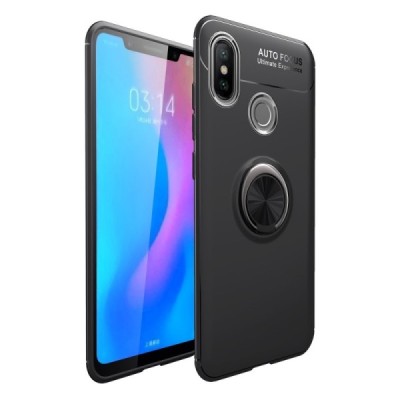 Xiaomi Mi 8 „FOCUS“ Kickstand cieta silikona (TPU) melns apvalks | vacins.lv