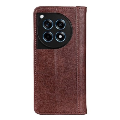 OnePlus 12R (Ace 3) brūns ādas atvērams maciņš ar magnetu | Vacins.lv