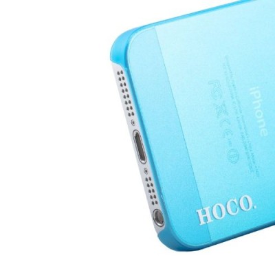 Hoco Thin Apple iPhone 5S zils dzidrs plastmāsas plāns futrālis / Vacins.lv