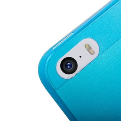 Hoco Thin Apple iPhone 5S zils dzidrs plastmāsas plāns futrālis / Vacins.lv