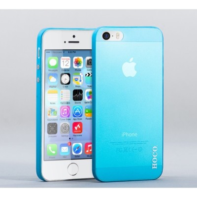 Hoco Thin Apple iPhone 5S zils dzidrs plastmāsas plāns futrālis / Vacins.lv