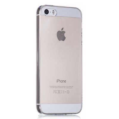 Hoco Light Apple iPhone SE (5, 5s) baltas skaidrus plastikinis plonas dėklas / Priedai.lt