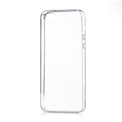 Hoco Light Apple iPhone SE (5, 5s) baltas skaidrus plastikinis plonas dėklas / Priedai.lt