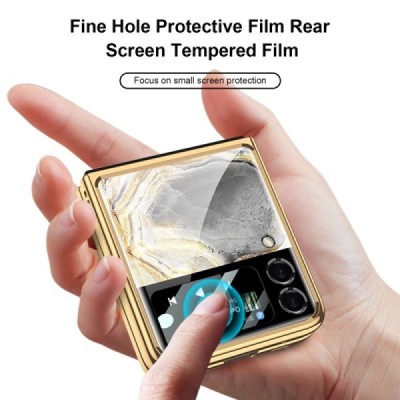 Samsung Galaxy Z Flip3 (F711) GKK Marble plastikinis auksinis dėklas - nugarėlė | Priedai.lt