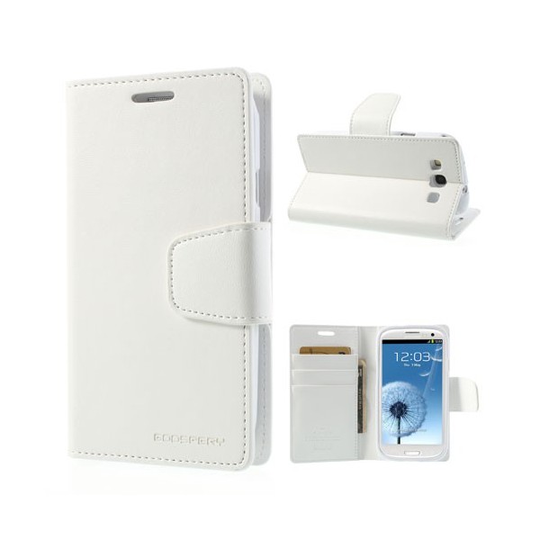 „Mercury“ Sonata atverčiamas dėklas - baltas (Galaxy S3)