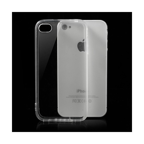 Kieto silikono dėklas - skaidrus (iPhone 4 / 4S)