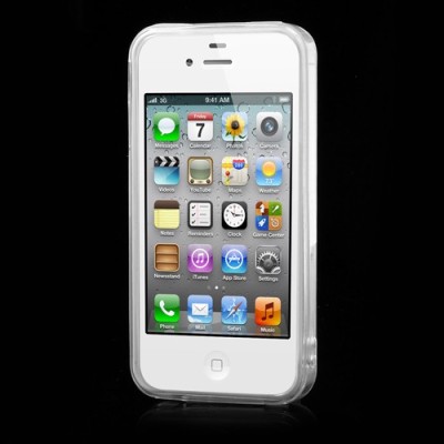 Apple iPhone 4 kieto silikono TPU skaidrus (permatomas) dėklas - nugarėlė / Priedai.lt