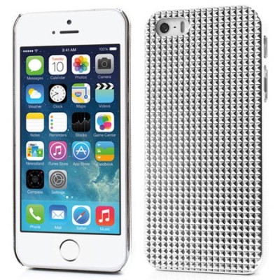 Baltas stilingas reljefinis 3D Apple iPhone SE (5, 5s) dėklas (dėkliukas, nugarėlė) / Priedai.lt