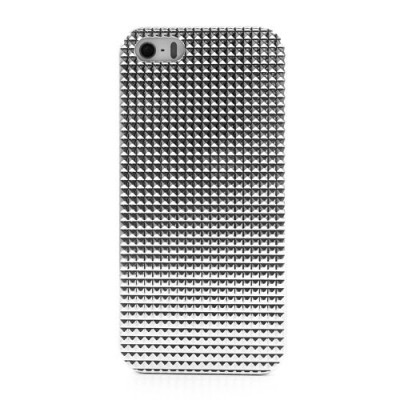 Baltas stilingas reljefinis 3D Apple iPhone SE (5, 5s) dėklas (dėkliukas, nugarėlė) / Priedai.lt