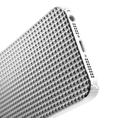 Baltas stilingas reljefinis 3D Apple iPhone SE (5, 5s) dėklas (dėkliukas, nugarėlė) / Priedai.lt