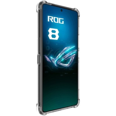 Asus Rog Phone 8 (8 Pro) Imak pastiprinātas aizsardzības cieta silikona (TPU) dzidrs vāciņš | Vacins.lv