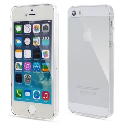 Apple iPhone SE (5, 5s) skaidrus (permatomas) kieto silikono TPU ploniausias pasaulyje dėklas / Priedai.lt