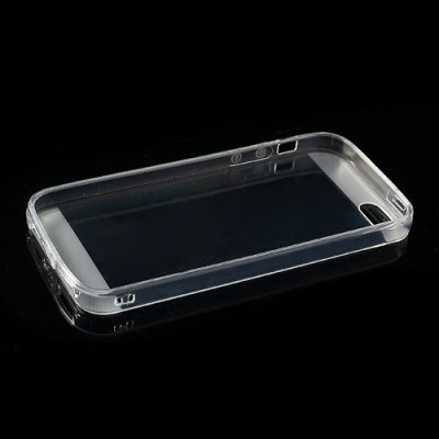 Apple iPhone SE (5, 5s) skaidrus (permatomas) kieto silikono TPU ploniausias pasaulyje dėklas / Priedai.lt