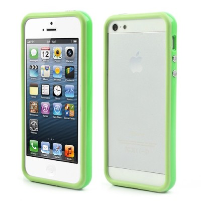 Žalias klasikinis Apple iPhone SE (5, 5s) rėmelis - kraštų apvadas (bamperis) / Priedai.lt