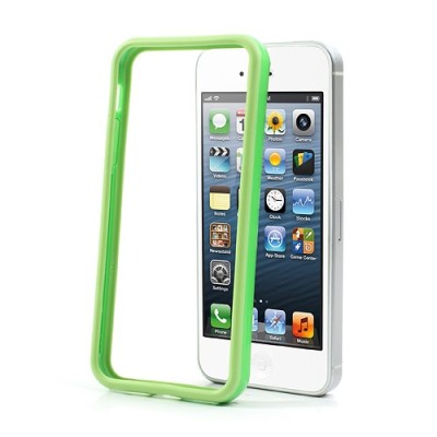 Žalias klasikinis Apple iPhone SE (5, 5s) rėmelis - kraštų apvadas (bamperis) / Priedai.lt
