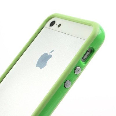 Žalias klasikinis Apple iPhone SE (5, 5s) rėmelis - kraštų apvadas (bamperis) / Priedai.lt