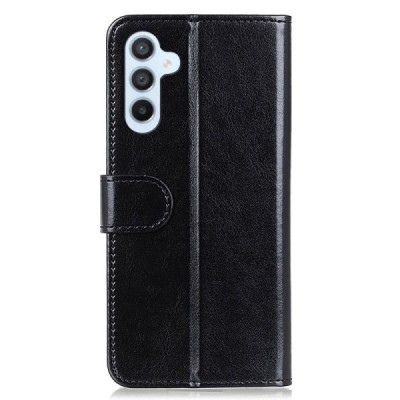 Samsung Galaxy A55 5G (SM-A556) Binfen atverčiamas juodas odinis dėklas - piniginė | Priedai.lt