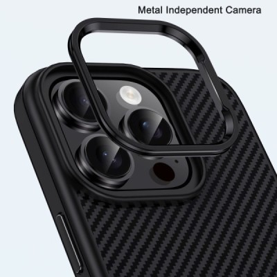 Apple iPhone 16 Pro Max „IPAKY“ Carbon silikoninis TPU juodas dėklas - nugarėlė | Priedai.lt