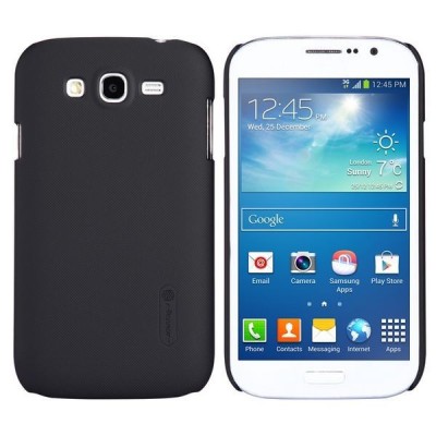Samsung Galaxy Grand i9080, i9082 Nillkin Frosted Shield melns plastmasas futrālis + ekrāna aizsargplēve / Vacins.lv