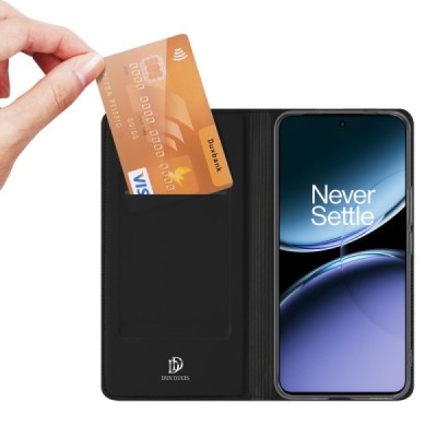 OnePlus Nord 4 "Dux Ducis" Skin sērijas melns ādas atvērams maciņš | Vacins.lv