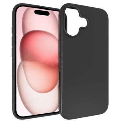 Apple iPhone 16 Plus cieta silikona (TPU) melns apvalks | Vacins.lv