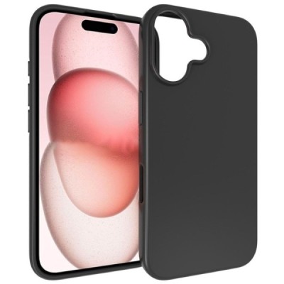 Apple iPhone 16 cieta silikona (TPU) melns apvalks | Vacins.lv