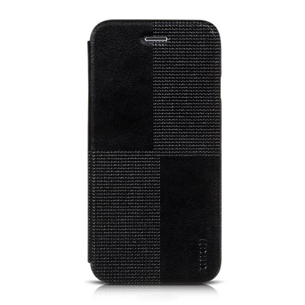 „HOCO“ Crystal Fashion atvēramais futrālis - melns (iPhone 6 / 6s)