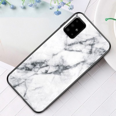 Samsung Galaxy A51 „Marble“ kieto silikono TPU baltas dėklas - nugarėlė | Priedai.lt