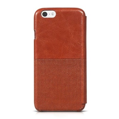 Greznais „HOCO“ Crystal Fashion sērijas ādas atvērams brūns Apple iPhone 6 (6s) futrālis / Vacins.lv