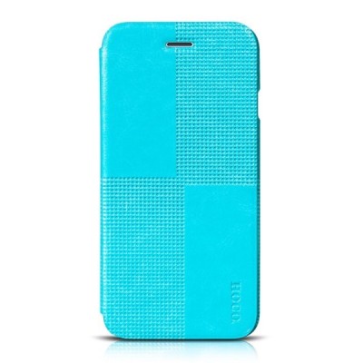 Prabangus „HOCO“ Crystal Fashion serijos odinis atverčiamas mėlynas Apple iPhone 6 (6s) dėklas / Priedai.lt