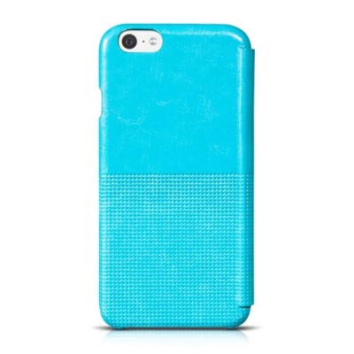 Greznais „HOCO“ Crystal Fashion sērijas ādas atvērams zils Apple iPhone 6 (6s) futrālis / Vacins.lv