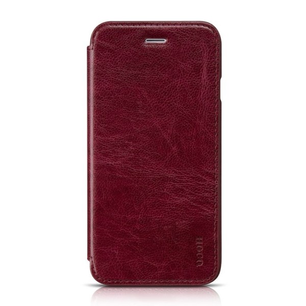 „HOCO“ Crystal Classic atverčiamas dėklas - bordo (iPhone 6 / 6s)