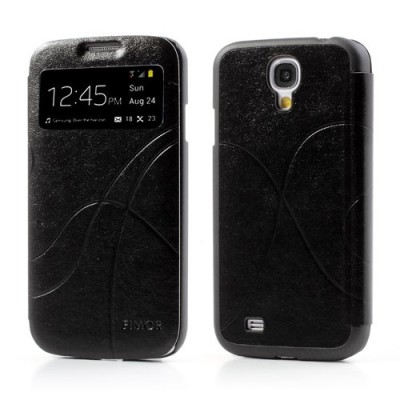 „Fimor“ Feitian Samsung Galaxy S4 i9505 melns ādas atvērams futrālis / Vacins.lv
