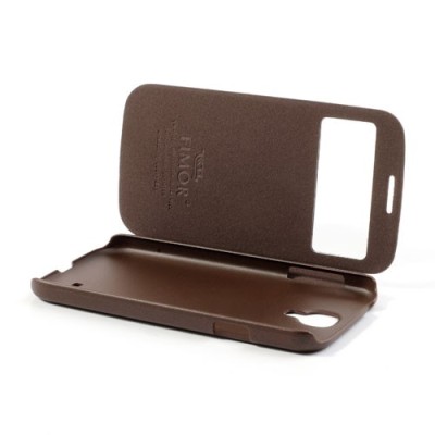 „Fimor“ Feitian atverčiamas rudas Samsung Galaxy S4 i9505 dėklas - knygutė / Priedai.lt