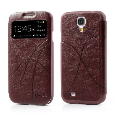 „Fimor“ Feitian atverčiamas raudonas (bordinis) Samsung Galaxy S4 i9505 dėklas - knygutė / Priedai.lt