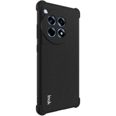 OnePlus 12R 5G (Ace 3) "Imak" pastiprinātas aizsardzības cieta silikona (TPU) melns vāciņš | Vacins.lv