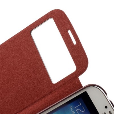 „Fimor“ Feitian atverčiamas raudonas (bordinis) Samsung Galaxy S4 i9505 dėklas - knygutė / Priedai.lt