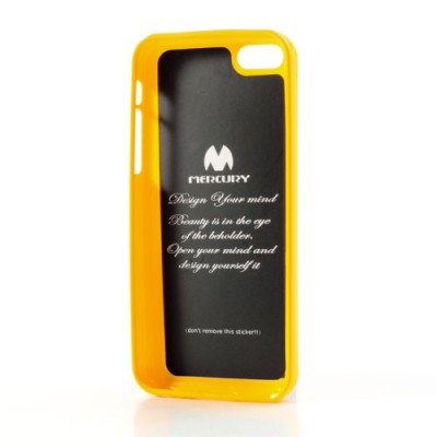 „Mercury“ Color kieto silikono (TPU) geltonas Apple iPhone 5C dėklas (dėkliukas) / Priedai.lt