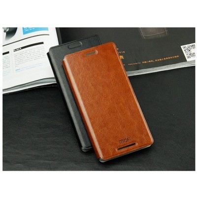 Sony Xperia Z3 „Mofi“ Rui sērijas brūns ādas atvērams futrālis / Vacins.lv