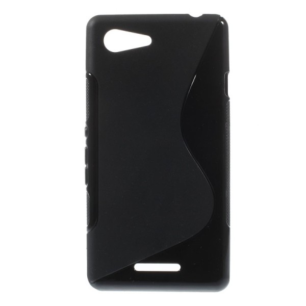 Kieto silikono dėklas - juodas (Xperia E3)