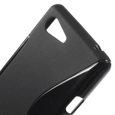 Sony Xperia E3 kieto silikono TPU juodas dėklas - nugarėlė / Priedai.lt