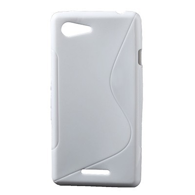 Sony Xperia E3 balts cieta silikona futrālis / Vacins.lv