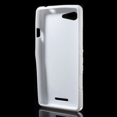 Sony Xperia E3 balts cieta silikona futrālis / Vacins.lv